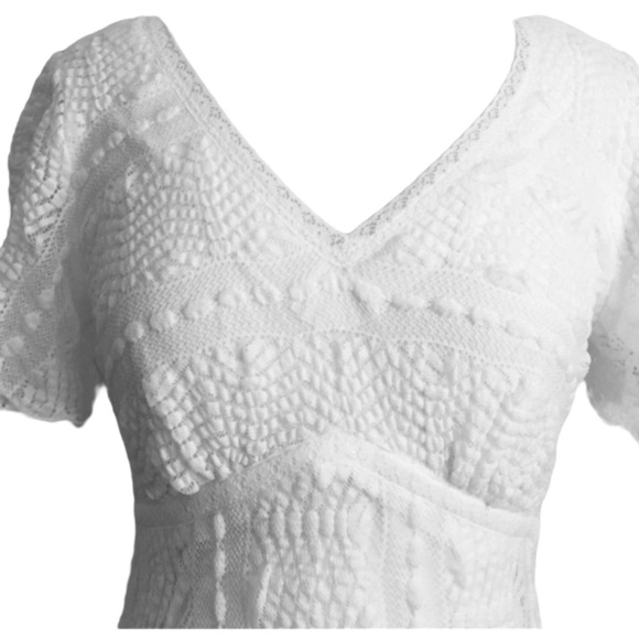 Rabbit Rabbit Rabbit Lace Overlay Dress Wedding Sheer Size 18W Coquette Romantic - Picture 3 of 14